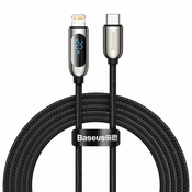 BASEUS Kabel USB-C do Lightning Display, PD, 20W, 2m (črn)