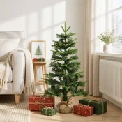 Vidaxl Mini božično drevesce 90 cm PVC in PE Zelena