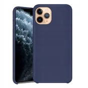 shumee Mehak silikonski ovitek za Apple iPhone 11 Pro Max, temno moder + 9H steklo