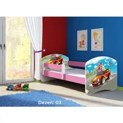 Deciji krevet ACMA II 180x80 + dusek 6 cm PINK3