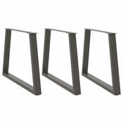 Noge za blagovaonski stol V-oblika 3 kom antracit 90 x (72-73,3) cm celik