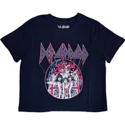 Def Leppard Pyro Tour (Back Print) Navy Blue L Ženske Majica