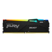 Kingston 32GB (1x32GB) DDR5 6400MT/s CL32 FURY Beast Black RGB EXPO DIMM memorija | KF564C32BBEA-32