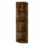 Vidaxl Kotna polica 4 ravni 31,5 x 31 x 130 cm Inženirski les