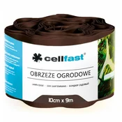 Cellfast Rjava plastična vrtna obroba 10 cm x 9 m