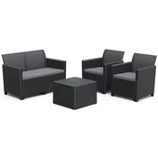 Keter Baštenska garnitura sa box stolom Claire 2 Seater, Antracit
