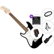 Fender Squier Mini Stratocaster IL LH SET 2 Black Elektricna gitara