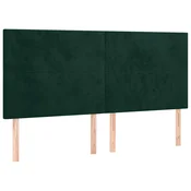 Vidaxl Vzglavje postelje temno zeleno 180x5x118/128 cm žametno