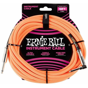 Ernie Ball 18 Braided Straight Angle Neon Orange