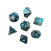 Kockice Chessex - Gemini - Polyhedral - Steel-Teal & White (7)