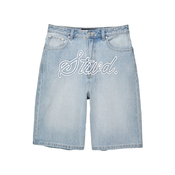 Pull&Bear Kavbojke moder denim/bela