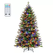 Northix 210 cm umetno božično drevo z 470 LED lučkami, večbarvna osvetlitev, 1646 konic