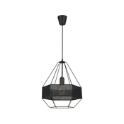 Lestenec na vrvici CRISTAL NEW 1xE27/60W/230V črn