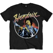 Jimi Hendrix Script Circle Black L Majica