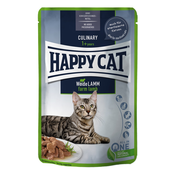 Happy Cat Meat in Sauce Adult mokra hrana v aluminijasti vrečki z jagnjetino 6x85 gr