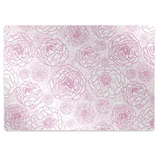 Decormat Podloga za zaščito tal Pink flowers 140x100 cm 15 cm