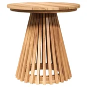 Vidaxl Stranska miza Rjava 50 x 50 x 49,5 cm Trden tikov les
