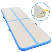 Vidaxl Napihljiva gimnastična podloga s tlačilko 500x100x10 cm modra