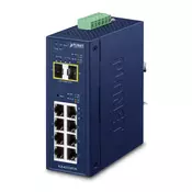 PLANET IP30 Industrial L2/L4 8-Port Managed L2/L4 Gigabit Ethernet (10/100/1000) Blue