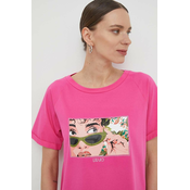 Majica kratkih rukava Liu Jo za žene, boja: ružičasta