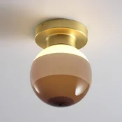 MARSET LED stenska svetilka Dipping Light A2, rjava/medenina - Dnevna soba/jedilnica - Dizajn - rjava, medenina - Kovina