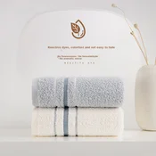 King Shore Set peškira, 34x70cm, 2 komada, Sivo-beli
