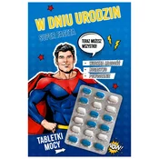 4U Rojstnodnevna voščilnica za moškega Super Guy Dodatek za srečo