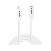 Sandberg USB-C>C M-F USB 3.1 100W, 2M