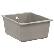 Vidaxl Umivalnica Siva 370 x 460 mm 80% Kvarc in 20% Smola