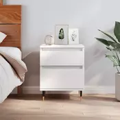 Vidaxl vidaXL Nočna omarica, bela, 40x35x50 cm, material na osnovi lesa