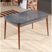 HANAH HOME Trpezarijski sto Aris Anthracite Walnut