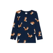 Lindex Majica mornarska / mandarina / črna / off-bela