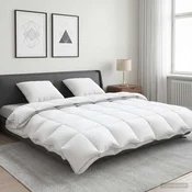 90% Gosji puh set odej FULDA 3 kos 200 x 240 cm 310 GSM Bela