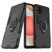 HURTEL Ring Armor oklepni hibridni ovitek + magnetni nosilec Samsung Galaxy A42 5G črn