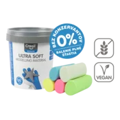 Creall modelirna masa Ultra soft, 5 g, lonček, mešanica barv - x 60 pastelnih