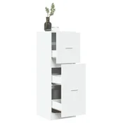Ormaric za lijekove bijeli 40 x 41 x 118 cm konstruirano drvo