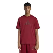 Adidas Muška majica M Fi Sl T KD7647, Okrugli izrez, Bordo