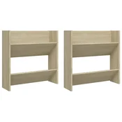 Vidaxl Stenska omara za čevlje 2 kosa sonoma hrast 60x18x60 cm