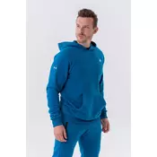 NEBBIA Moški Hoodie Pouch Pocket Blue