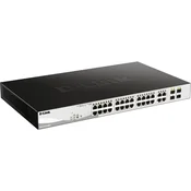 D-Link 24-portni Gigabit PoE pametno upravljano stikalo, 4x 10G SFP+, 370W
