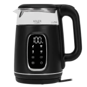 Adler Grelnik vode AD 1305-BS, 2200W, 1.7L, LED, črno-srebrn