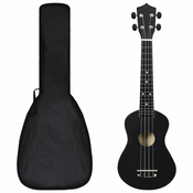 Set djecjeg ukulelea Soprano s torbom crni 23 