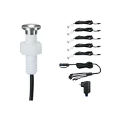 Paulmann Plug & Shine vgradna svetilka 93695, Basis 5 kosov - Sodobni - srebro - Kovina