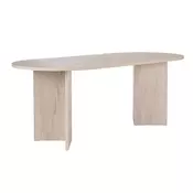 Miza Novato 138 (Svetel travertin) Svetla Travertine, 75x90x200cm, Iverna plošča, Iverna plošča