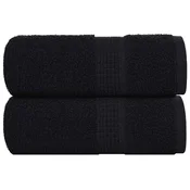 Vidaxl Pralne brisače FROGN 2 kosa črne 30x30 cm 360 g/m2