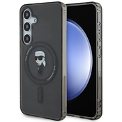 Karl Lagerfeld KLHMS24SHFCKNOK Samsung Galaxy S24 hardcase IML Ikonik MagSafe black