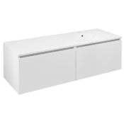SAPHO LOREA Elegantna Bela Kopalniška Omara 140x46x51,5 cm, Desna, Mat Finish