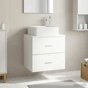 Umivaonik s policom Bijela 53 x 34,5 x 63 cm Konstruirano drvo