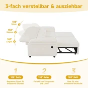 SONNENH Kavč, ženilja, bež, 142 x 90 x 86.5 cm, priključek usb, naslonjalo, za dnevno sobo