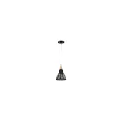 Visilica na sajli HIRA 1xE27/60W/230V fi 18 cm, crna